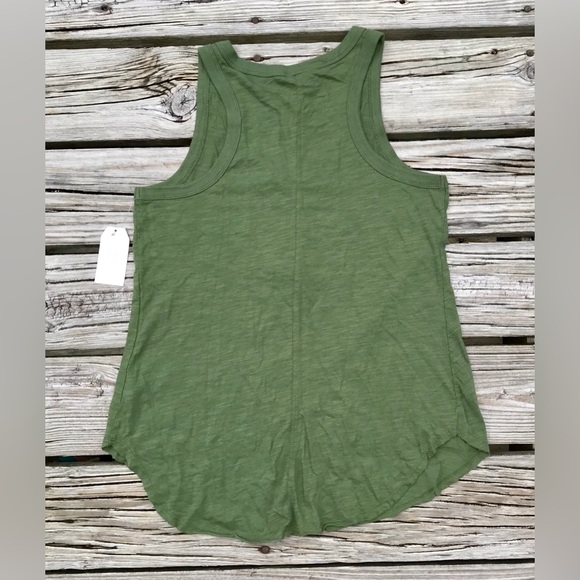 NEW Ladies M TIME & TRU Army Green Button Henley Tunic Tank Top Shirt - Picture 9 of 9